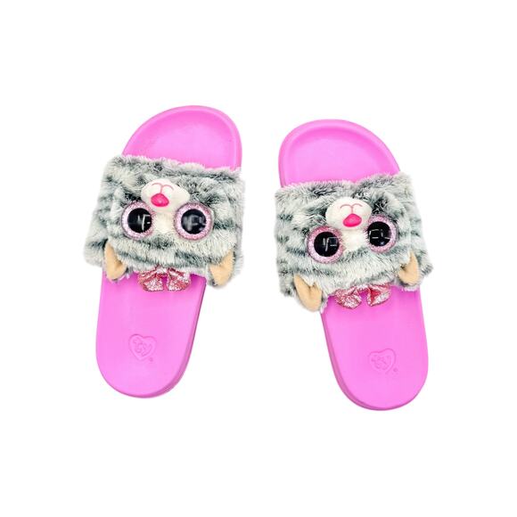 TY Beanie Boos Kiki Cat Slides - Girls Size 1-3 - Picture 2 of 5